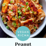 gochujang rice in a bowl, text overlay