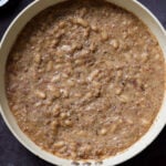 caramelized onion beans in the pan after cooking