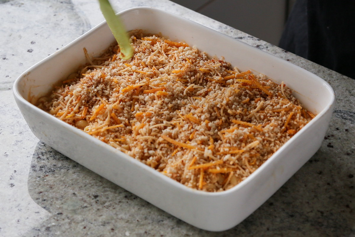 adding breadcrumb topping