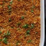 close-up of smoky mac and cheese in the pan