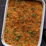 smoky mac and cheese in the pan