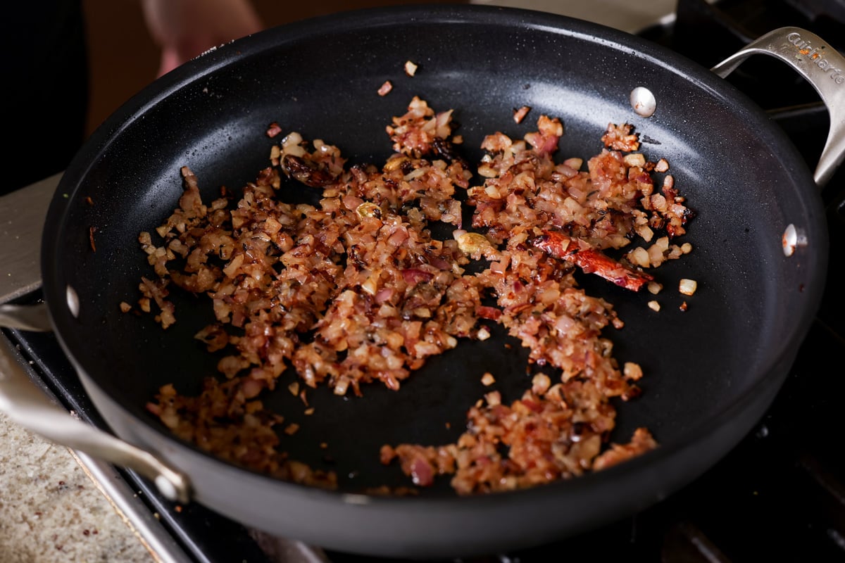 onion after cooking to golden