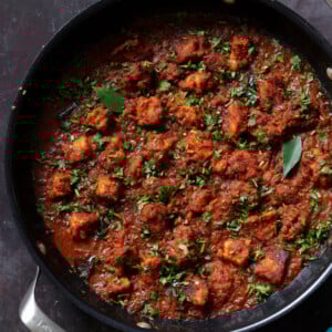 Madurai Chicken Curry in the pan after cooking