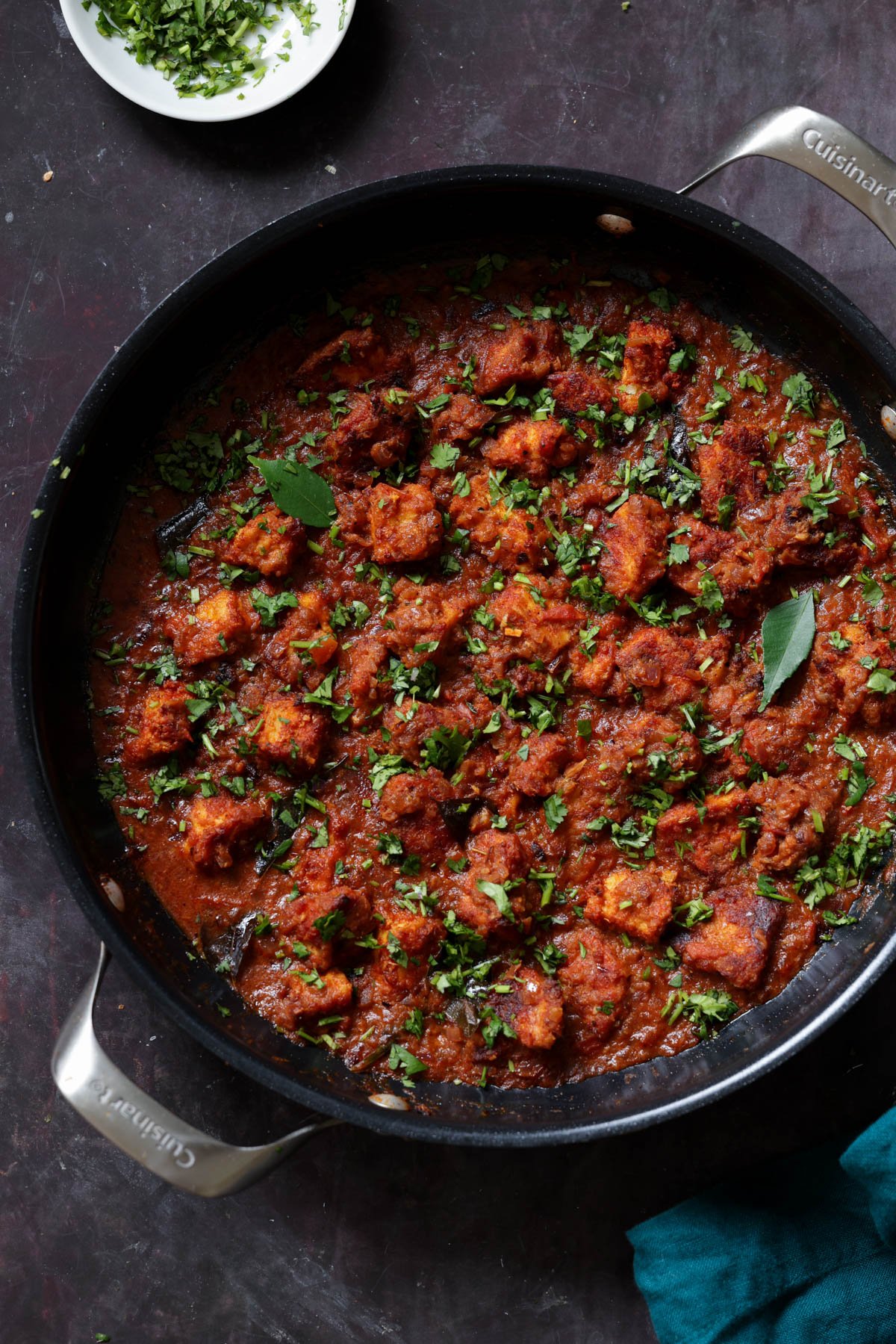 Madurai Chicken Curry in the pan after cooking