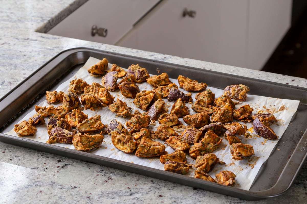 crispy eggplant after baking