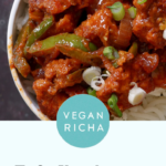 tofu kondattam in a bowl, text overlay