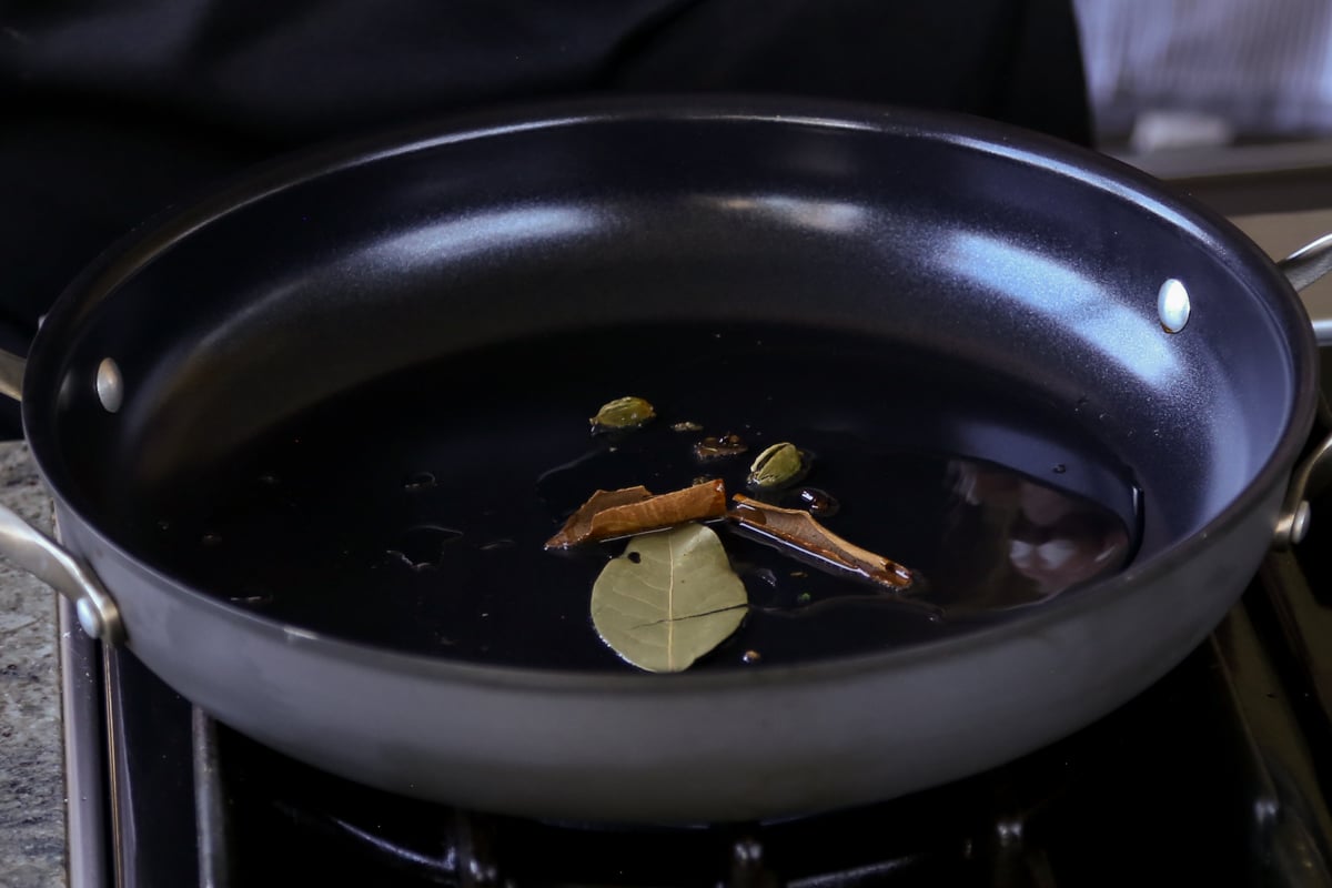 toasting the whole spices