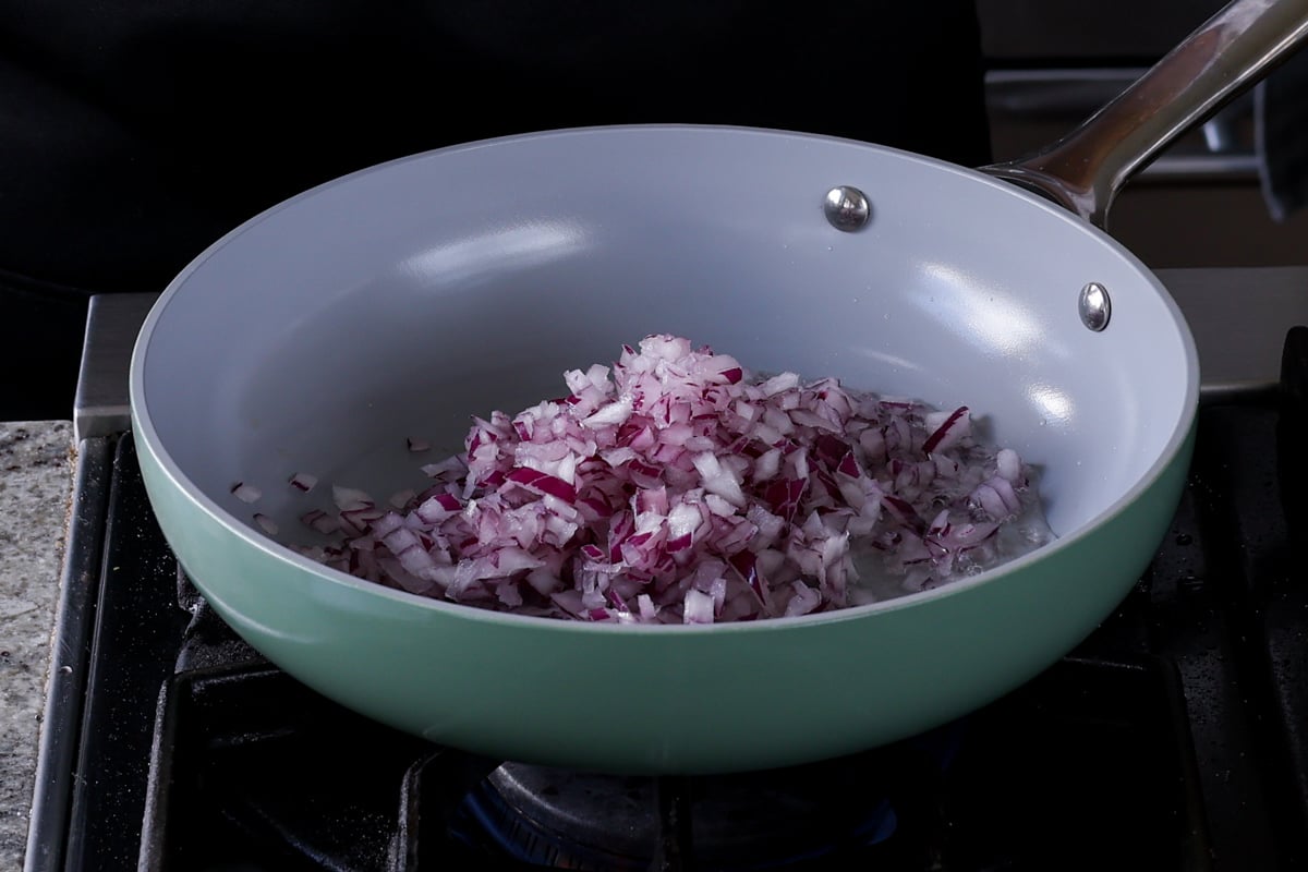 onion in the pan