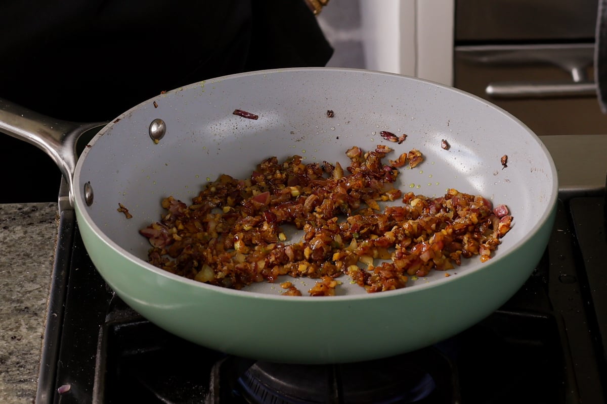 cooked aromatics and spices