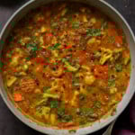 Sindhi kadhi in the pan after cooking