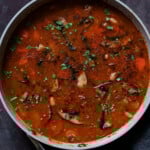 pot of veggie bean stew on the counter