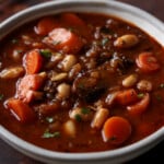 bowl of veggie bean stew