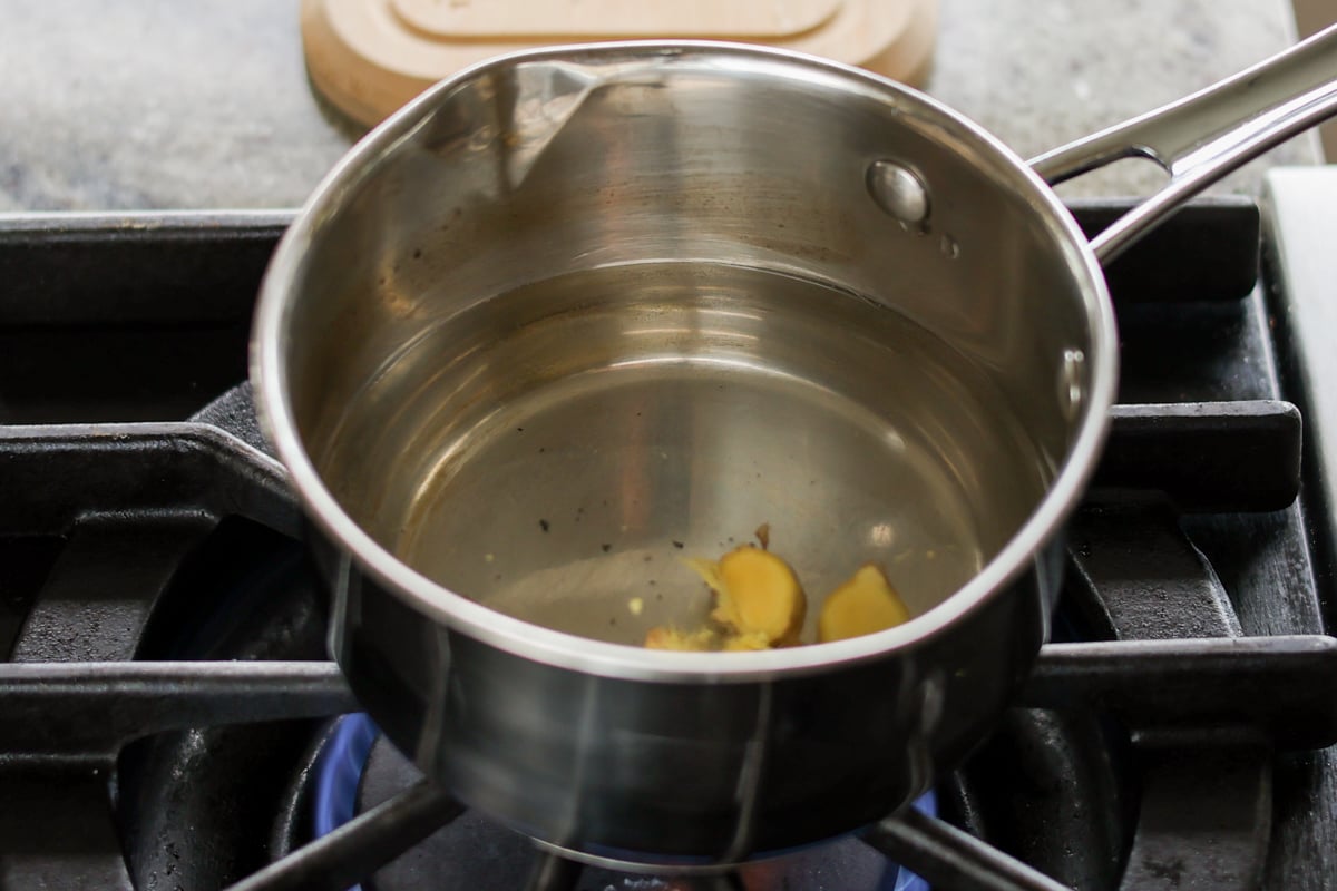 ginger in the pan