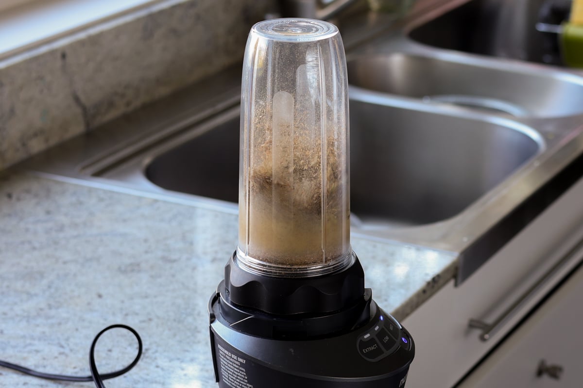 blending spices into a powder