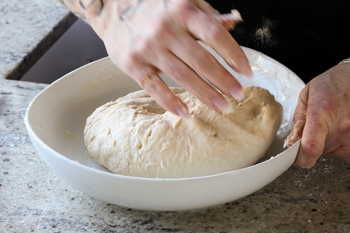 kneading the dough