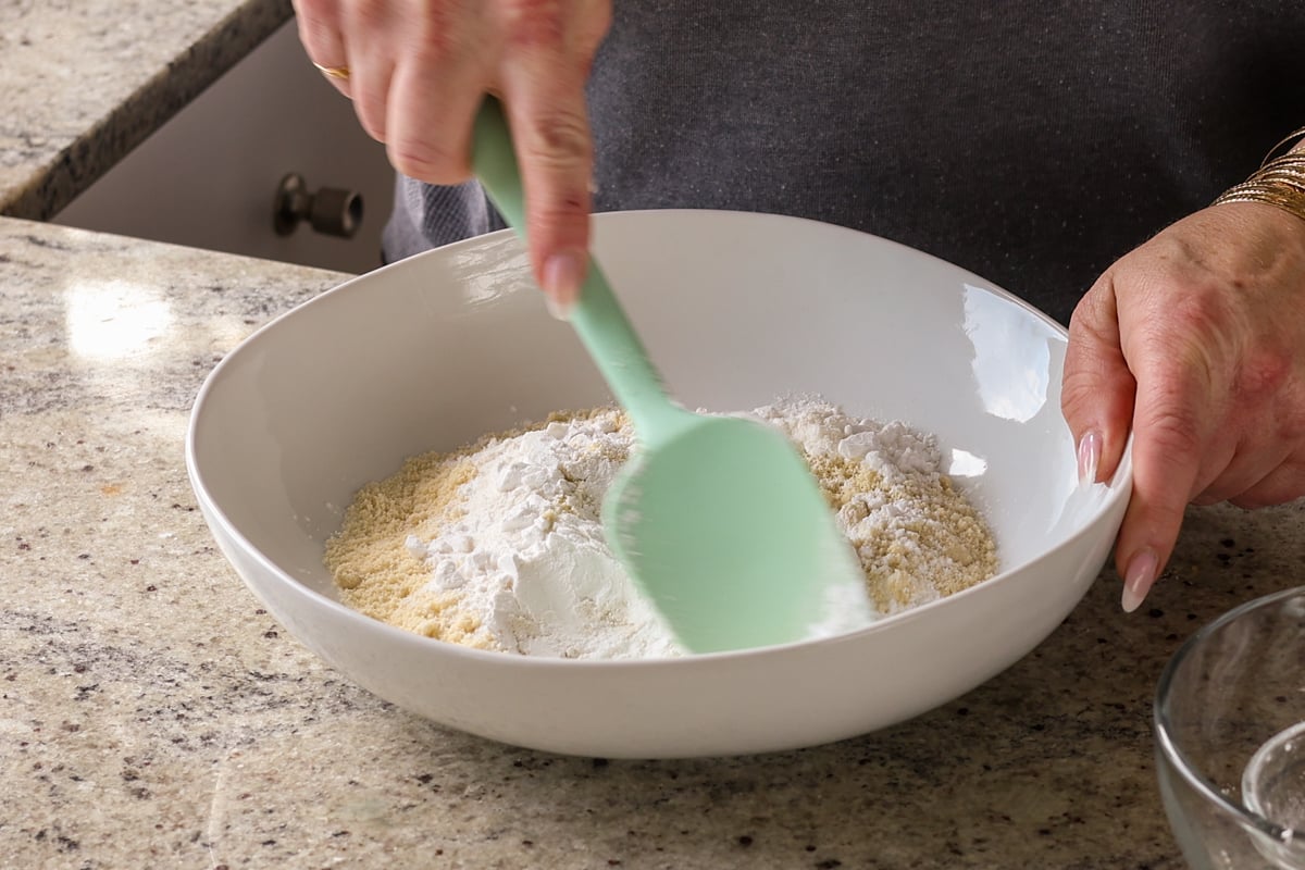 mixing the dry ingredients