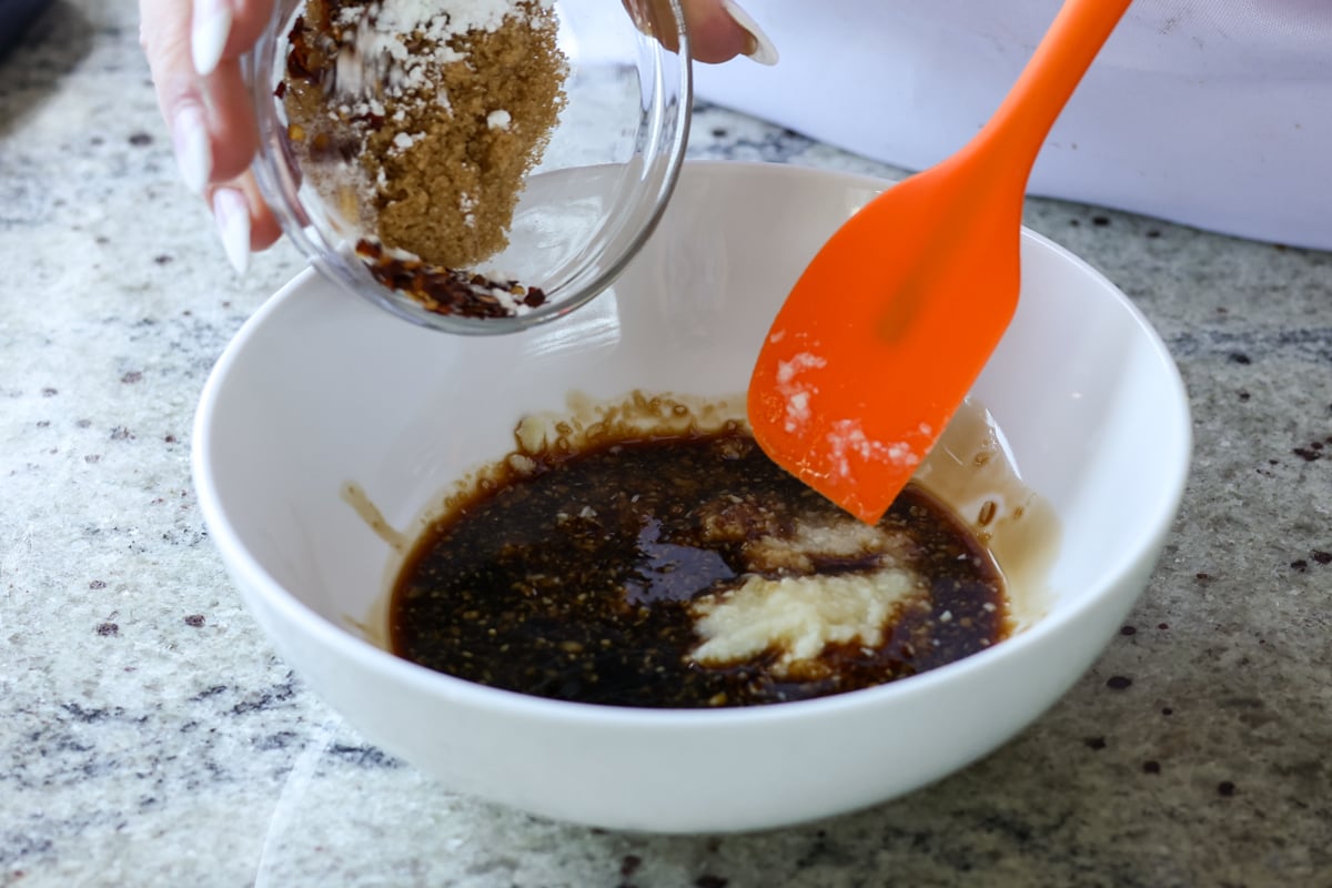 making the teriyaki sauce