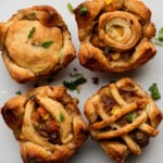 mini pot pies with different kinds of crusts