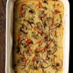 moong dal frittata in the pan after cooking