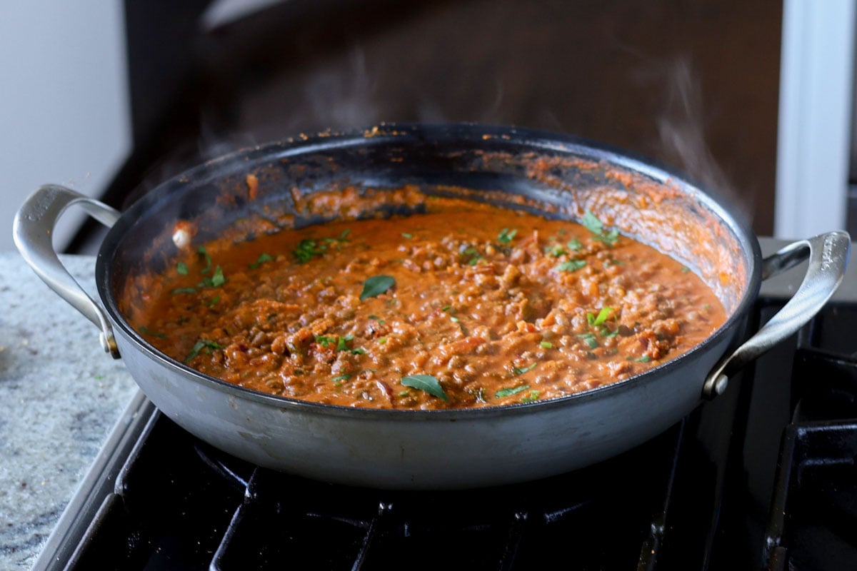 marry me lentils in the pan after cooking