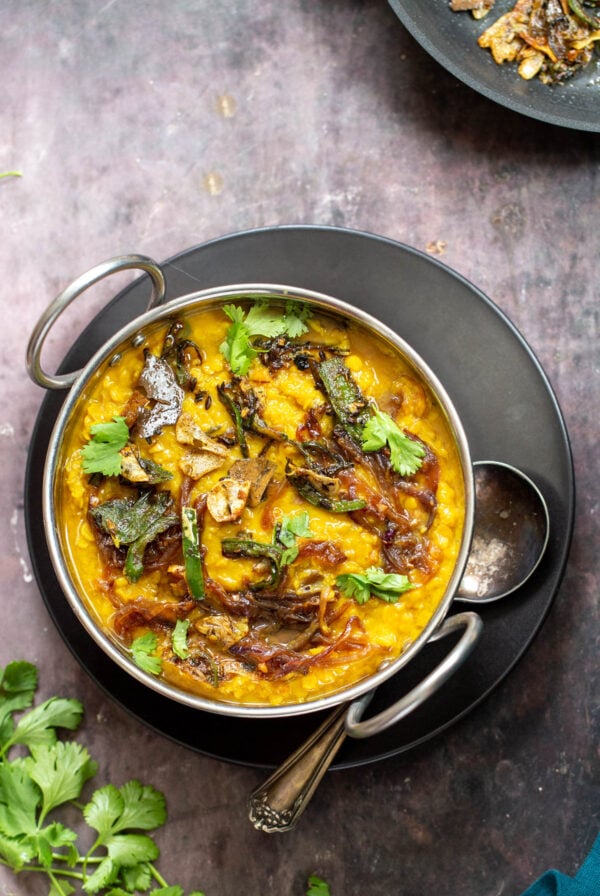 split red lentil dal tadka