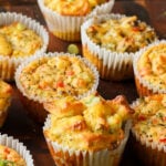 moong egg muffins on the cutting board
