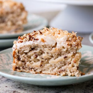 slice of Italian wedding cake on a plate