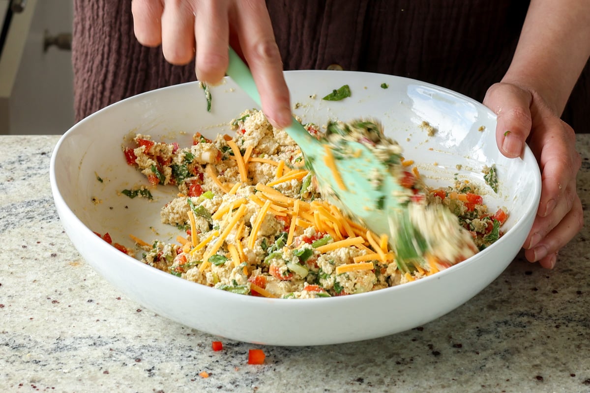 folding in the cheese