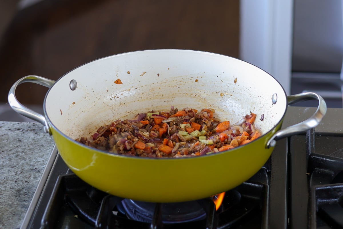 onions and carrots after cooking