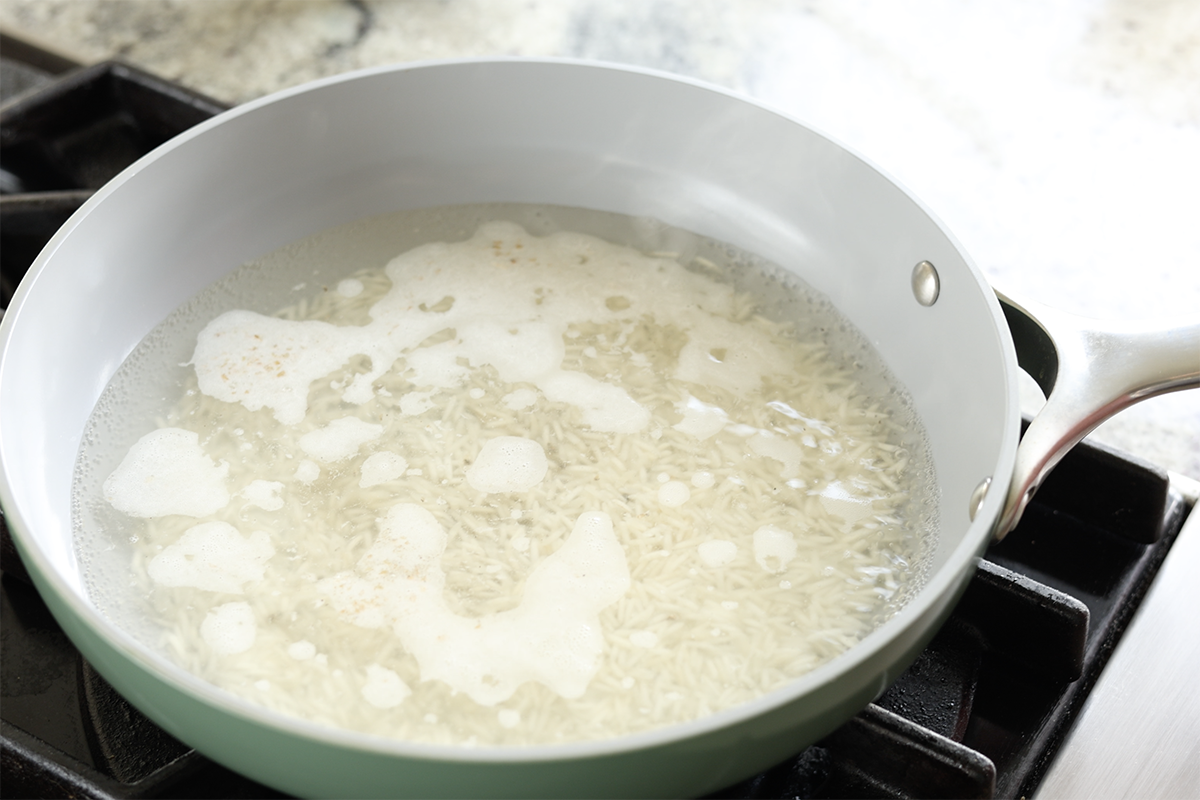 boiling the rice