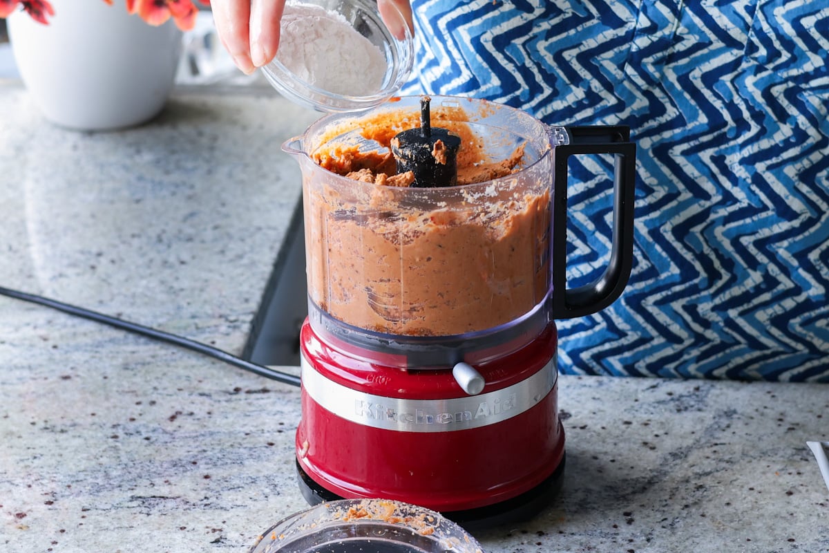 adding starch to the food processor