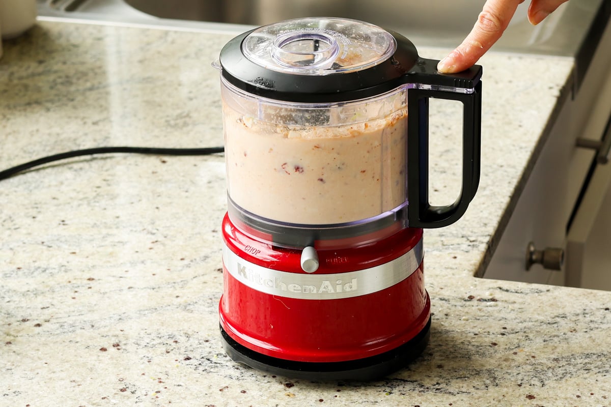 blending the tofu mixture