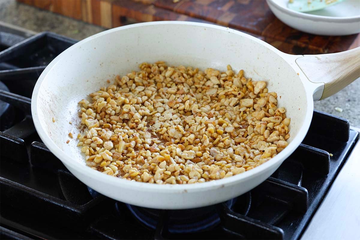 cooking the tempeh